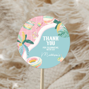 Adesivo Festa de aniversário da Festa de Piscina