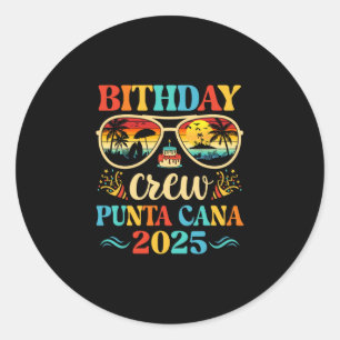 Adesivo Festa de Aniversário da Tripulação da Punta Cana C