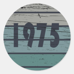 Adesivo Festa de aniversário de 1975 vintage