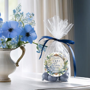 Adesivo Festa de aniversário de 21 anos do Quadro Floral B