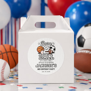 Adesivo Festa de Aniversário de 2 Anos Tema Esportes Nasci