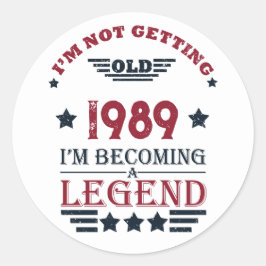 Adesivo Festa de aniversário de 35ª safra personalizada