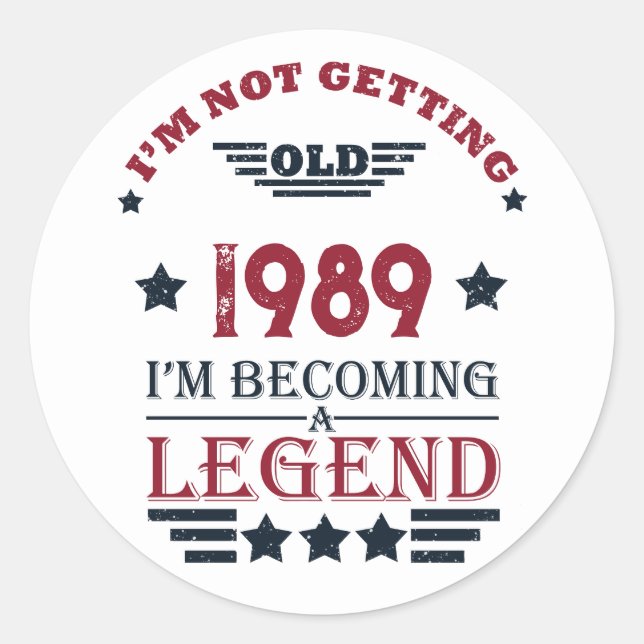 Adesivo Festa de aniversário de 35ª safra personalizada (Frente)