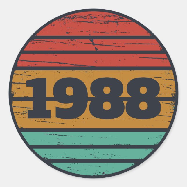 Adesivo Festa de aniversário de 35ª safra personalizada (Frente)