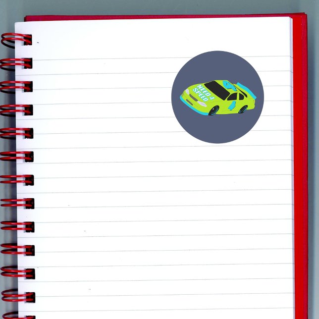 Adesivo Festa de Aniversário de 4 Anos para Meninos com Ca (Criador carregado)