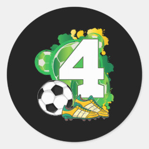 Adesivo Festa de Aniversário de 4 Anos Tema Futebol Menino
