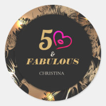 Festa de Aniversário de 50 anos Preto e Dourado