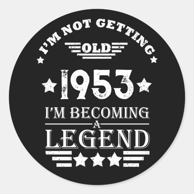 Adesivo Festa de aniversário de 70 de setenta dias persona (Frente)