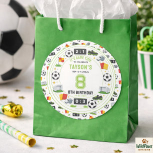 Adesivo Festa de Aniversário de 8 Anos de Futebol Esportiv