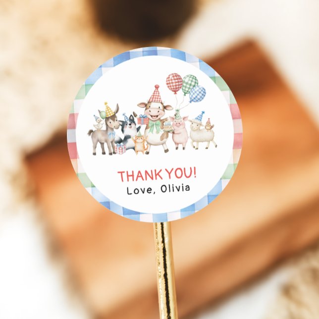 Adesivo Festa de aniversário de Aniversário de Animais de  (Criador carregado)