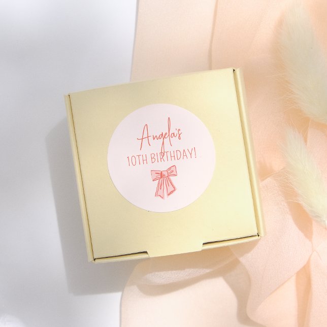 Adesivo Festa de aniversário de Arco Rosa Whimsic (Criador carregado)