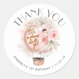 Adesivo Festa de aniversário de balão de ar quente inspi