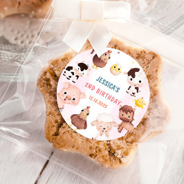 Adesivo Festa de aniversário de Balões de Barnyard