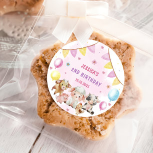 Adesivo Festa de aniversário de Balões de Barnyard