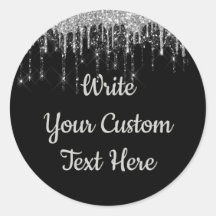 Festa de Aniversário de Bodas Preto e Prata Brilho