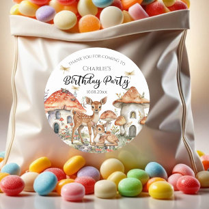 Adesivo Festa de aniversário de Bóho Woodland Forest