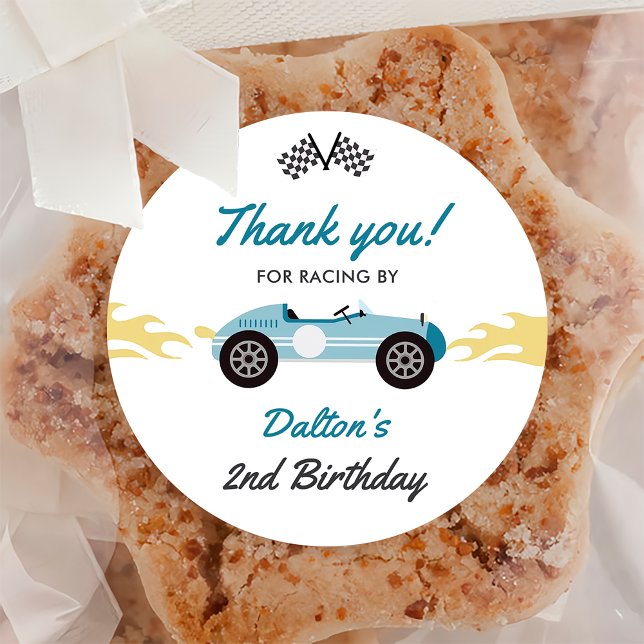 Adesivo Festa de aniversário de Carro Race (Criador carregado)