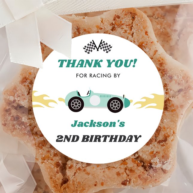 Adesivo Festa de aniversário de Carro Race (Criador carregado)