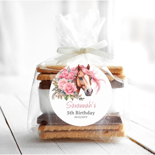 Adesivo Festa de aniversário de Cavalo Ocidental (Criador carregado)