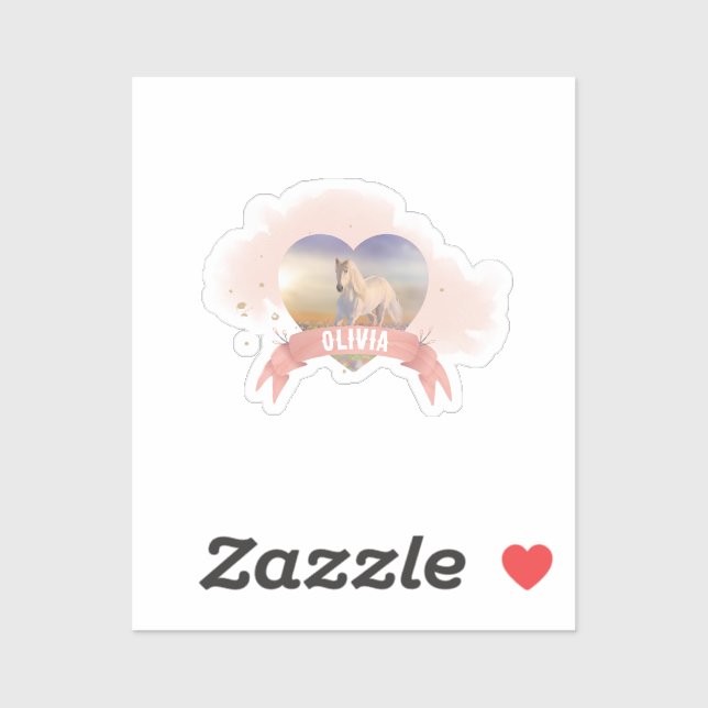 Adesivo Festa de aniversário de cavalos (Folha)