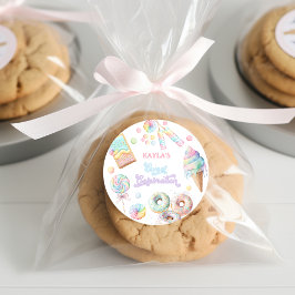 Adesivo Festa de aniversário de Celebração do Pastel Candy