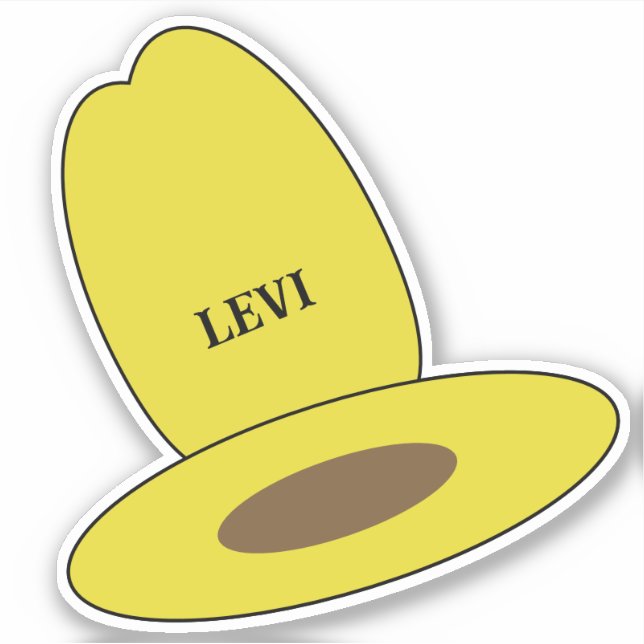 Adesivo Festa de aniversário de chapéu de cowboy (Frente)