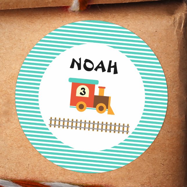 Adesivo Festa de aniversário De Comboio Para Crianças Pequ (Criador carregado)