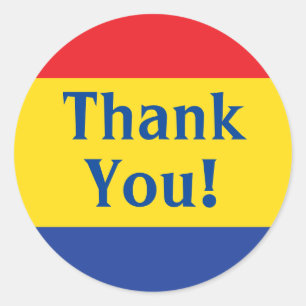 Adesivo Festa de aniversário de cores primárias