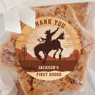 Adesivo Festa de aniversário de cowboy ocidental