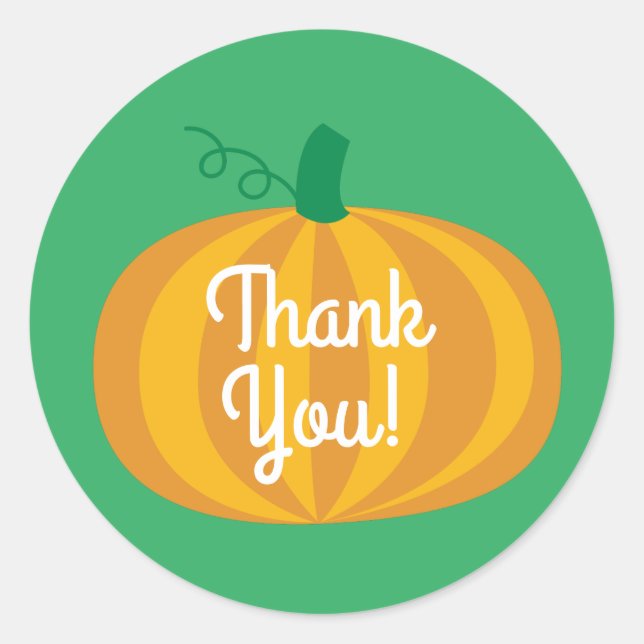 Adesivo Festa de Aniversário de criança de Abóbora (Frente)