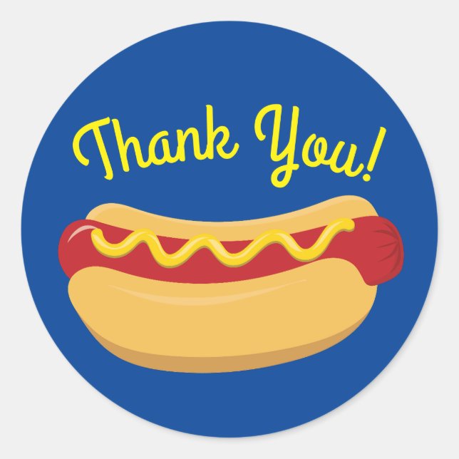 Adesivo Festa de Aniversário de criança de Cachorro Quente (Frente)