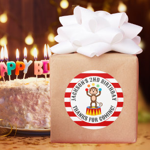 Adesivo Festa de Aniversário de criança do Festival de Cir