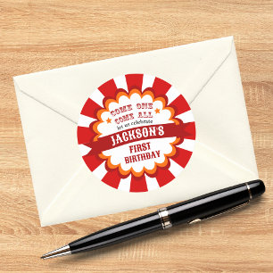 Adesivo Festa de Aniversário de criança do Festival de Cir