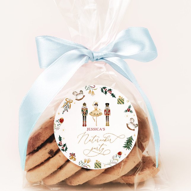 Adesivo Festa de aniversário de criança vermelho de ouro d (Criador carregado)