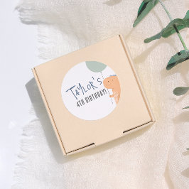 Adesivo Festa de aniversário de Dinossauro e Balão desenha