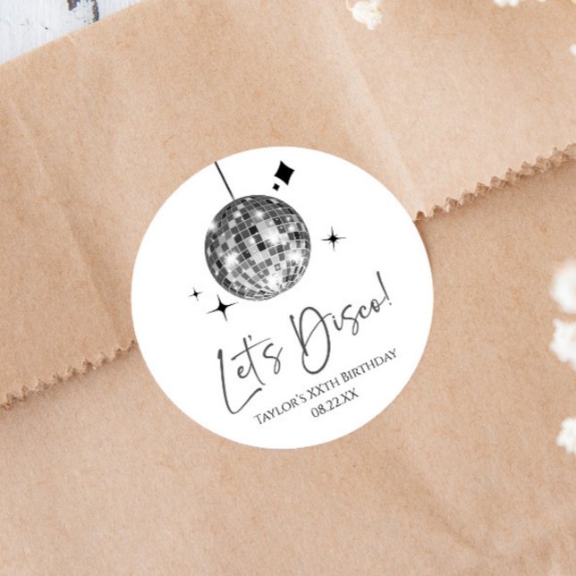 Adesivo Festa de aniversário de Disco de Vamos de Bola Dis (Criador carregado)