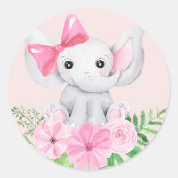 Festa de aniversário de Elefante para Bebês Rosa