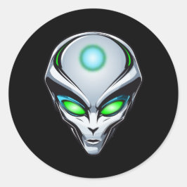 Adesivo Festa de aniversário de Espaço de Abdução de OVNI 