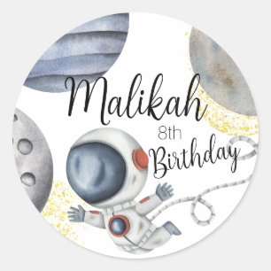 Adesivo Festa de aniversário de Espaço em Água para Menino