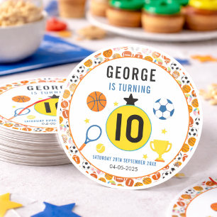 Adesivo Festa de Aniversário de Esportes Modernos para Men
