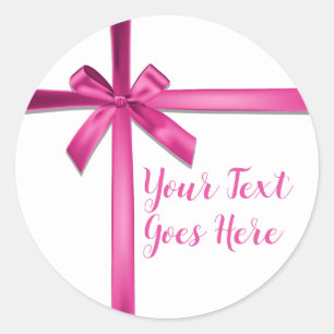 Adesivo Festa de aniversário de fita de satélite cor-de-ro