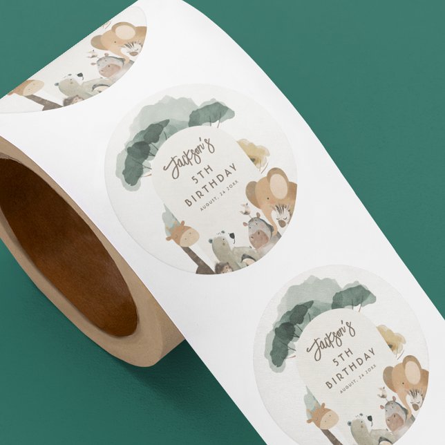 Adesivo Festa de aniversário de Fotografias de Animais de  (Criador carregado)