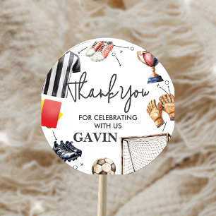 Adesivo Festa de Aniversário de Futebol Game On