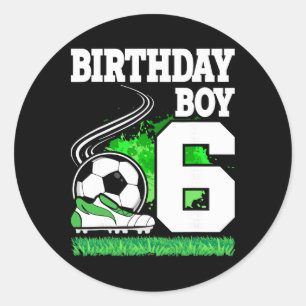 Adesivo Festa de Aniversário de Futebol - Menino de 6 Anos
