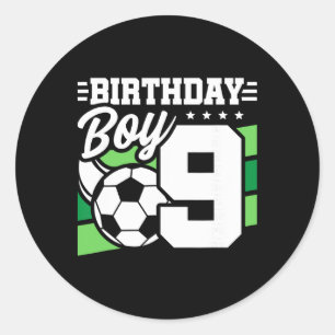 Adesivo Festa de Aniversário de Futebol - Menino de 9 Anos