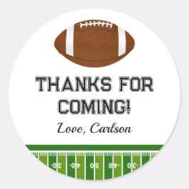 Adesivo Festa de aniversário de Futebol Obrigado