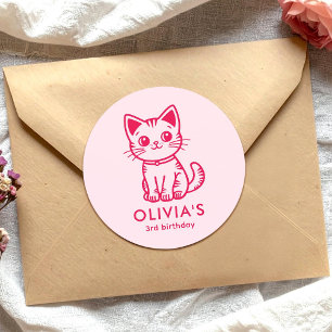 Adesivo Festa de aniversário de garota com cores personali