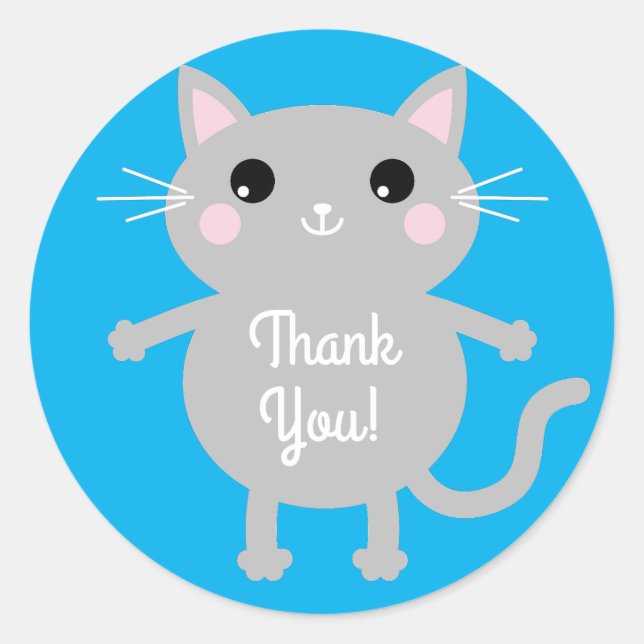 Adesivo Festa de aniversário de gatos (Frente)