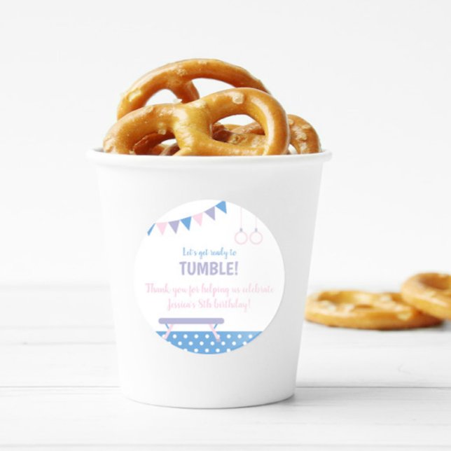 Adesivo Festa de aniversário de ginástica (Criador carregado)