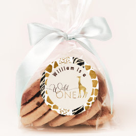 Adesivo Festa de aniversário de girafa moderna Safari